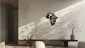 3D Africa Safari Continent Wall Decor 3D Print DXF model