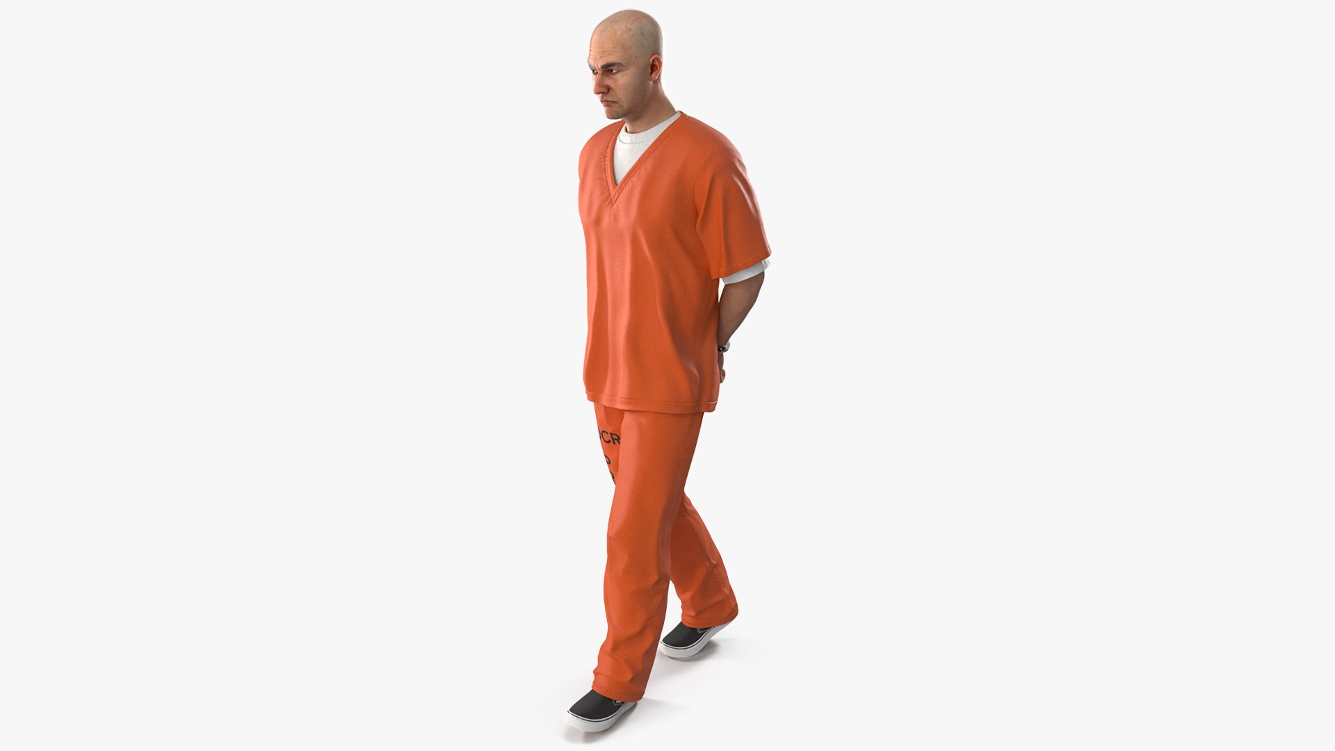 Male Prisoner in Handcuffs 3D model preview