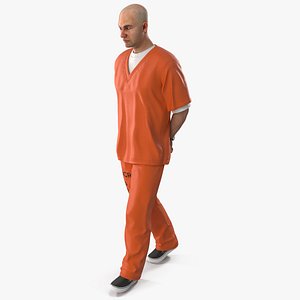 3D Male Prisoner in Handcuffs model