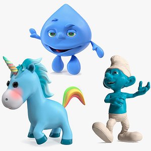 3D Rigged Cartoon Characters Collection for Maya model