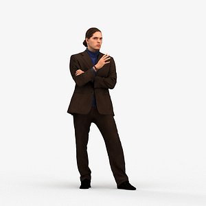 00487Mateo008 - Adult Caucasian male talking in office wearing transitional seasonal business attire 3D model
