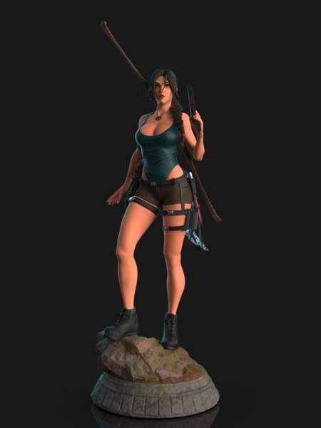 Lara Croft 3D Printing - STL File PREMIUM EDITION 3D