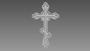 Cross bas-relief 3D model