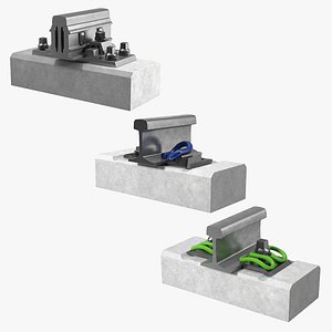 3D model Clamp Rail Fastening System  Collection