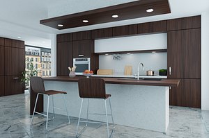modern kitchen 3D