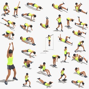 3D exercise woman