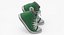 3D Basketball Leather Shoes Bent Green model