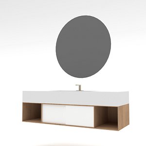 bohemian bathroom set Low-poly 3D model