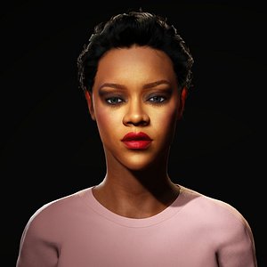 3D Rihanna 3D Model - Hyper Realistic - Low Poly 3D model