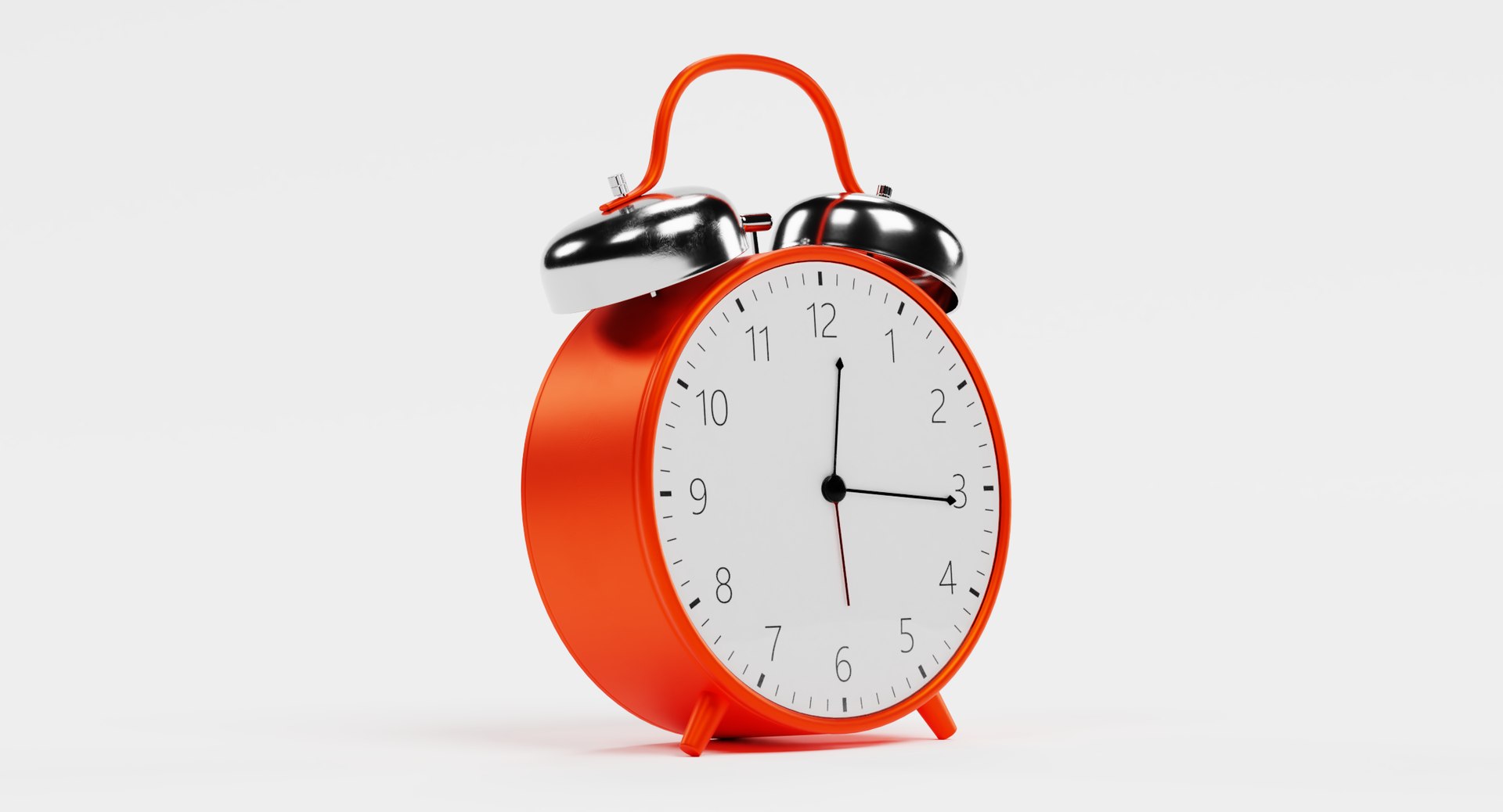 Red Alarm Clock Rigged 3D Model - TurboSquid 1345932