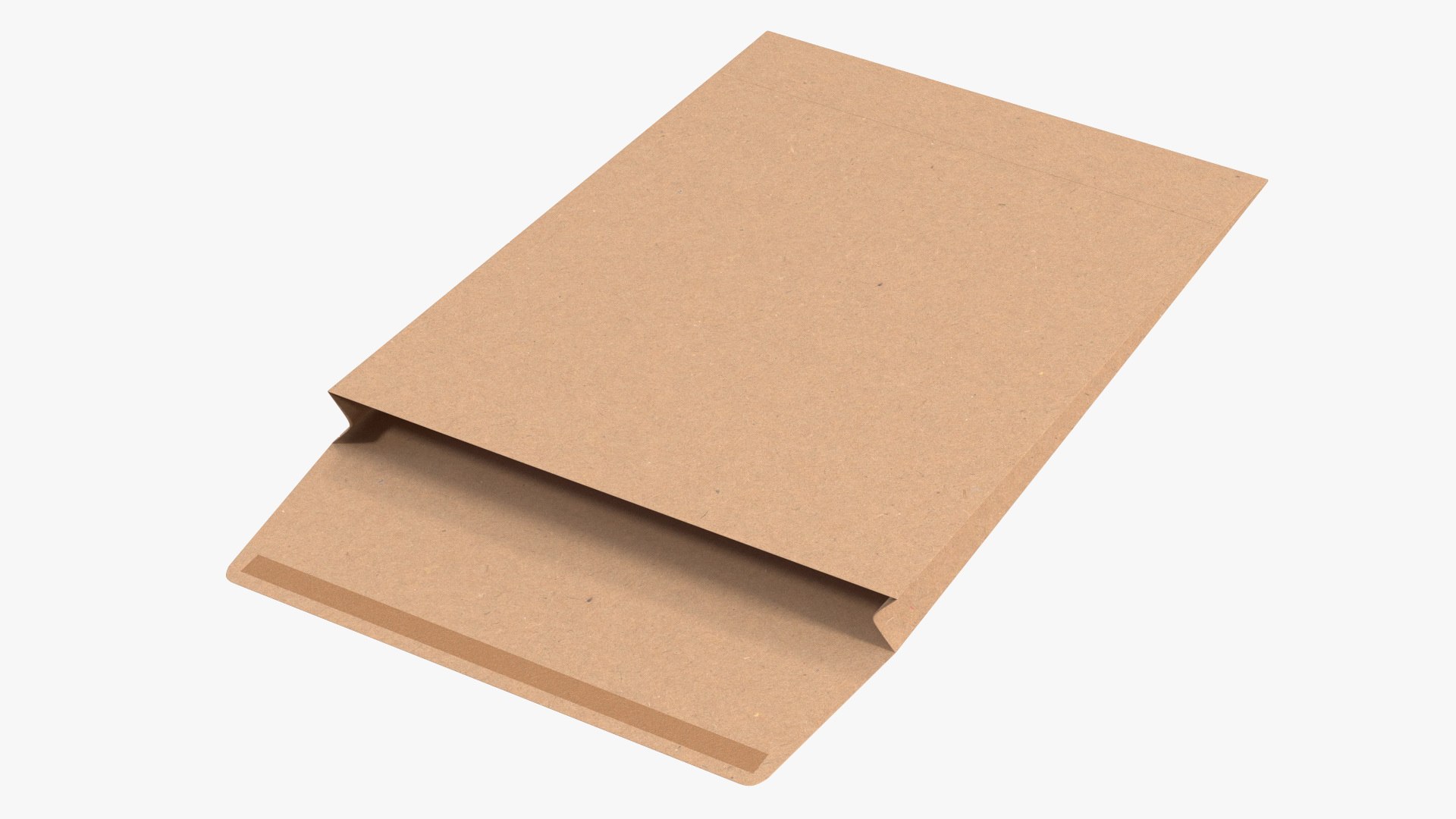 Kraft Paper Gusset Envelope 3D model preview