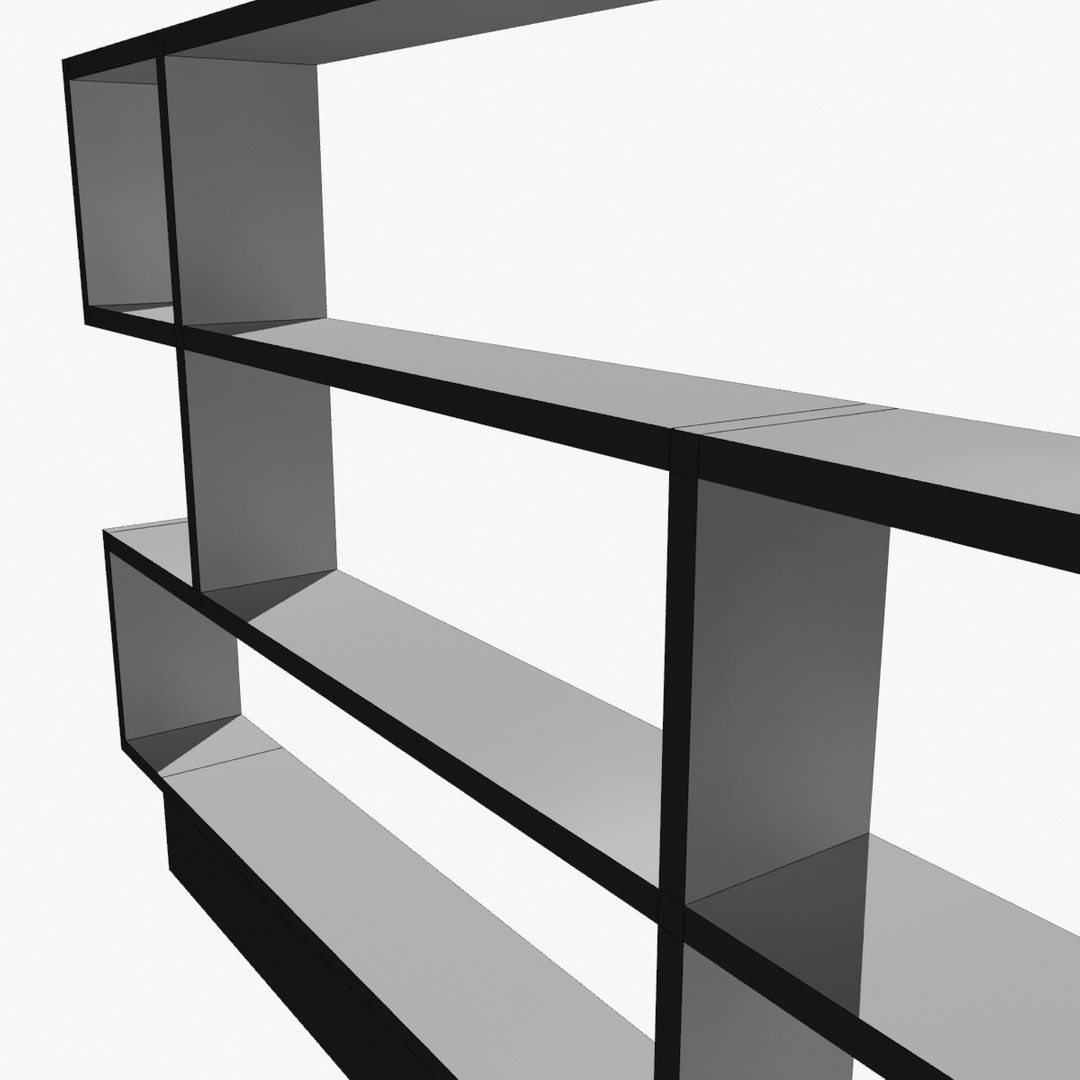 3d model alcove shelving