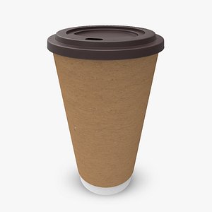 3d paper coffee cup away model