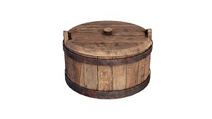 Wooden Pickle Barrel 3D model