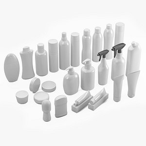 Set of 3d hygiene products