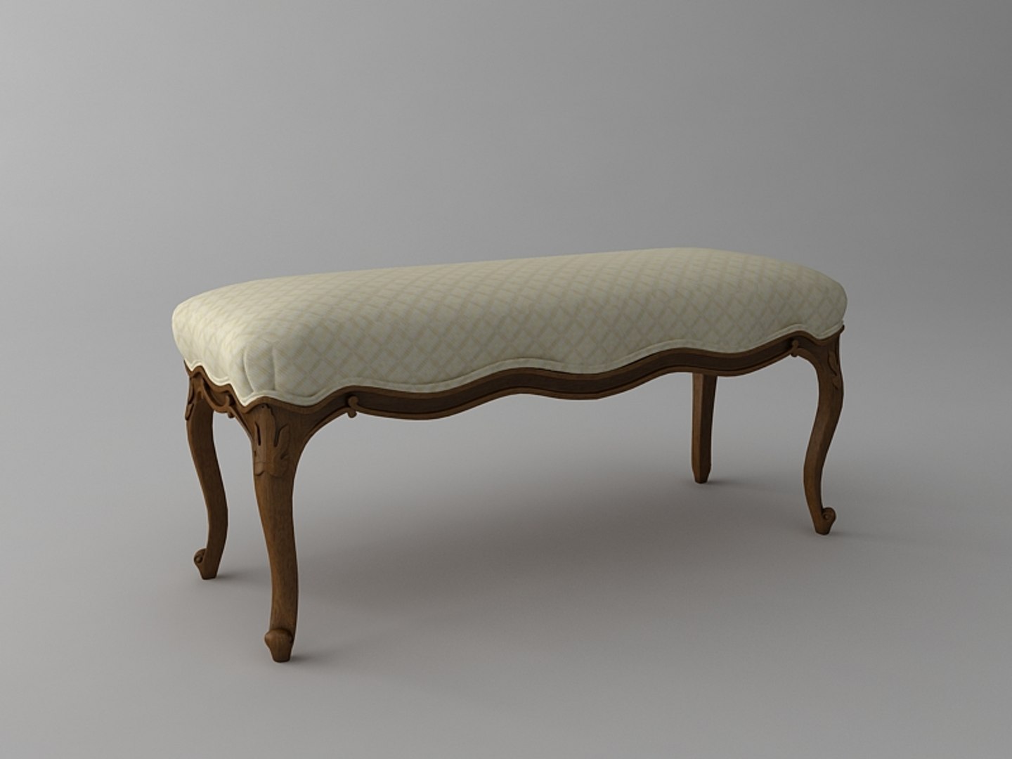 traditional style bench 3ds