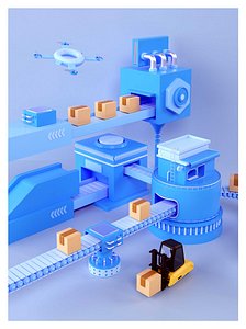 Transportation scenario of an 3D
