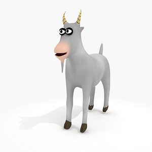 3d model cartoon goat rig