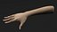 White Female Hand Rigged