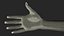 White Female Hand Rigged