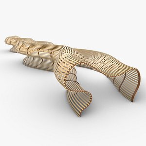 Wavy Wooden Urban Passage