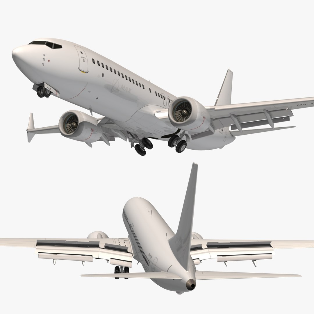 B737 MAX 8 White Livery R 3D model - TurboSquid 2060502