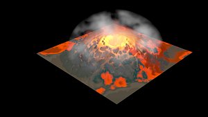 Volcano Island 3D model