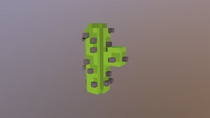 Low-poly Voxel Cactus