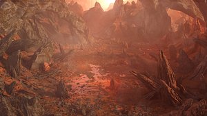 3D Mars Planet Environment model