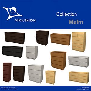3d model malm furniture