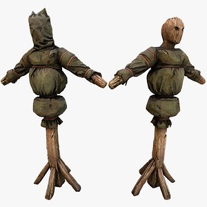 Medieval Military Training Dummy Wooden 3D model
