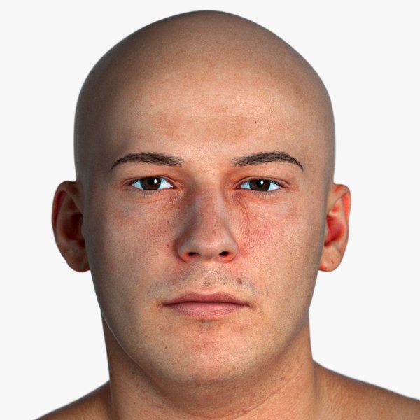 marcus pbr real human head 3D model