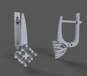 diamond earrings 3D model