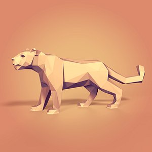 Snow Leopard 3D model