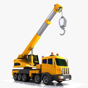 3ds cartoon mobile crane