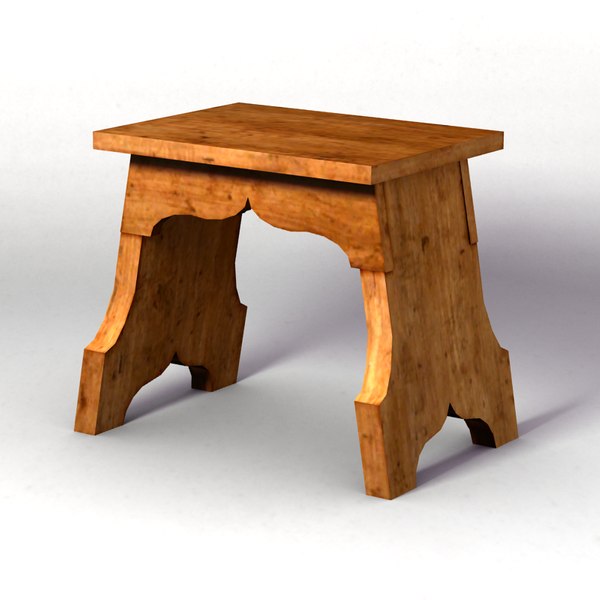 3d medieval bench model