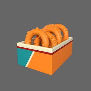 3D Cartoon Onion Rings