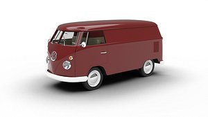 3D Volkswagen T1 Panel Van 1950 3d model