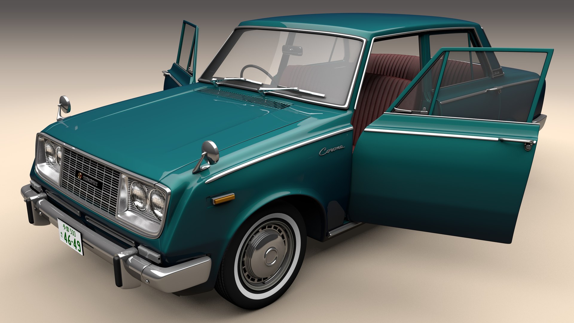 3D Corona Toyopet Rt40 Model - TurboSquid 1629915