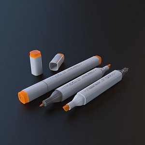 Copic Marker HighRes Mesh C4D Scene File Arnold Renderer