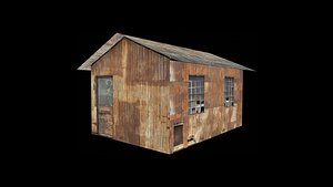 3D model rusty country house