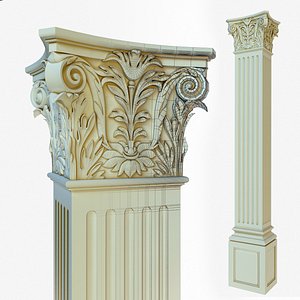 capital column classical 3d model