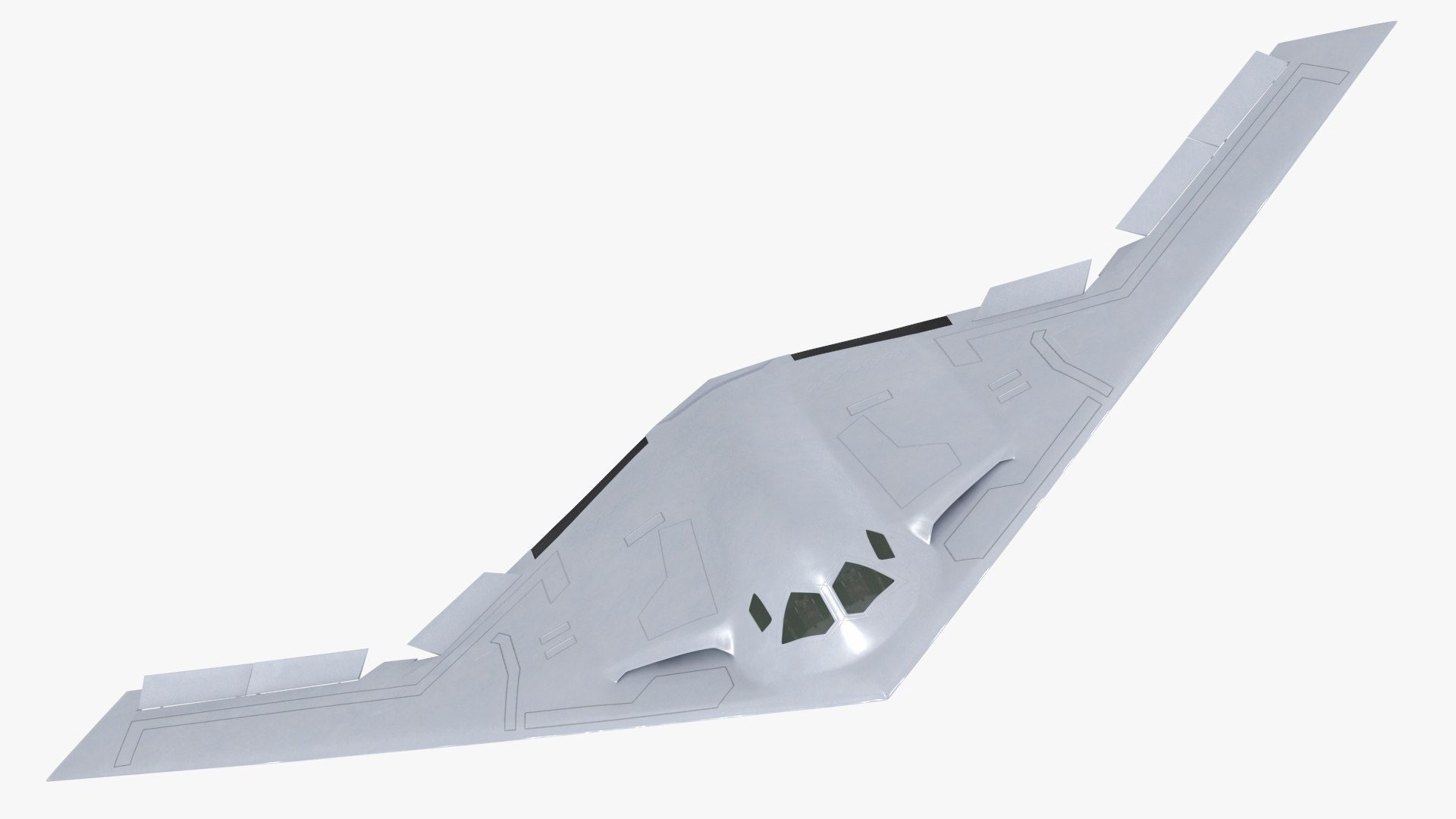 Long Range Strike Bomber Rigged 3D model preview