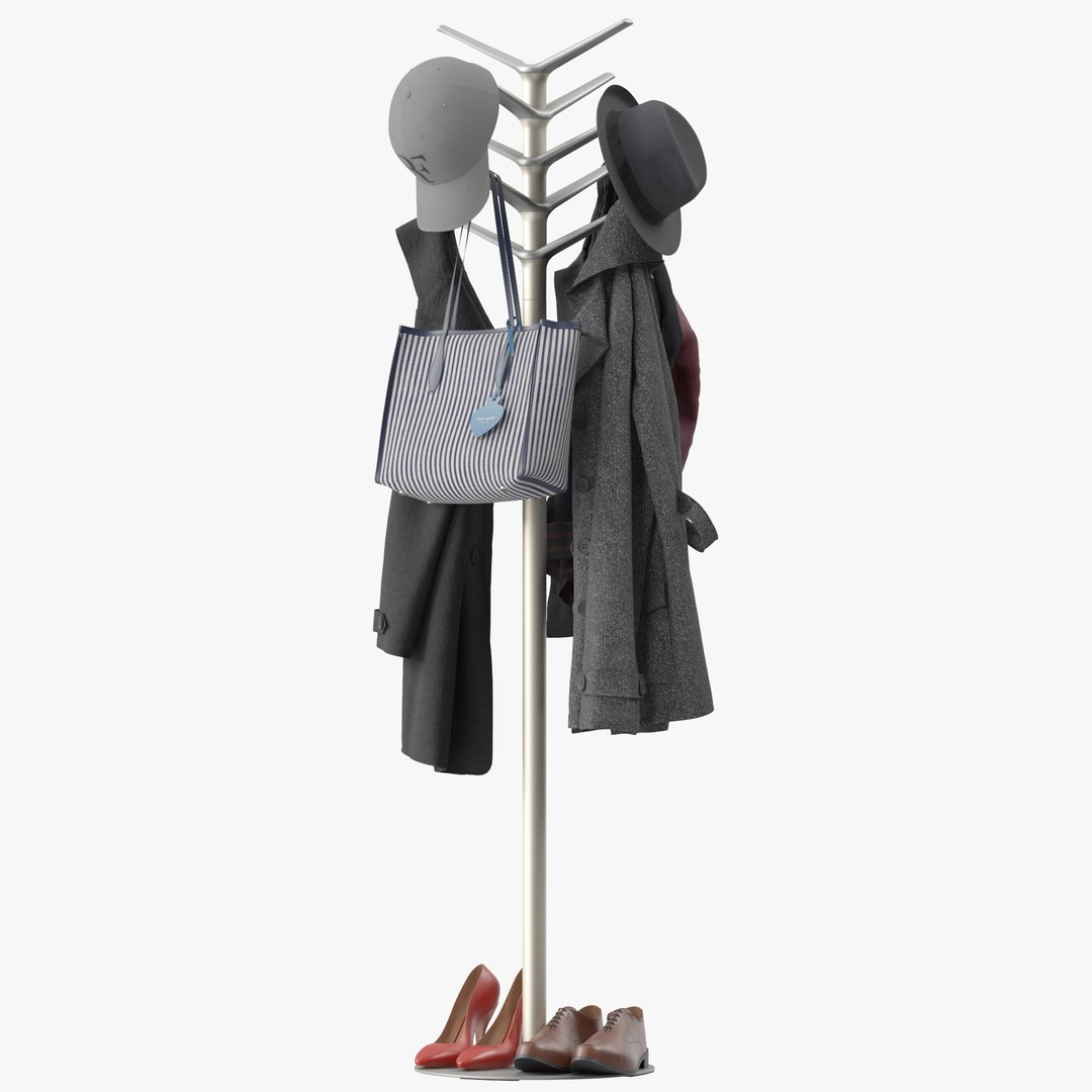 3D Flag Coat Rack Model - TurboSquid 1915396