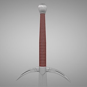3D model handed danish sword l051