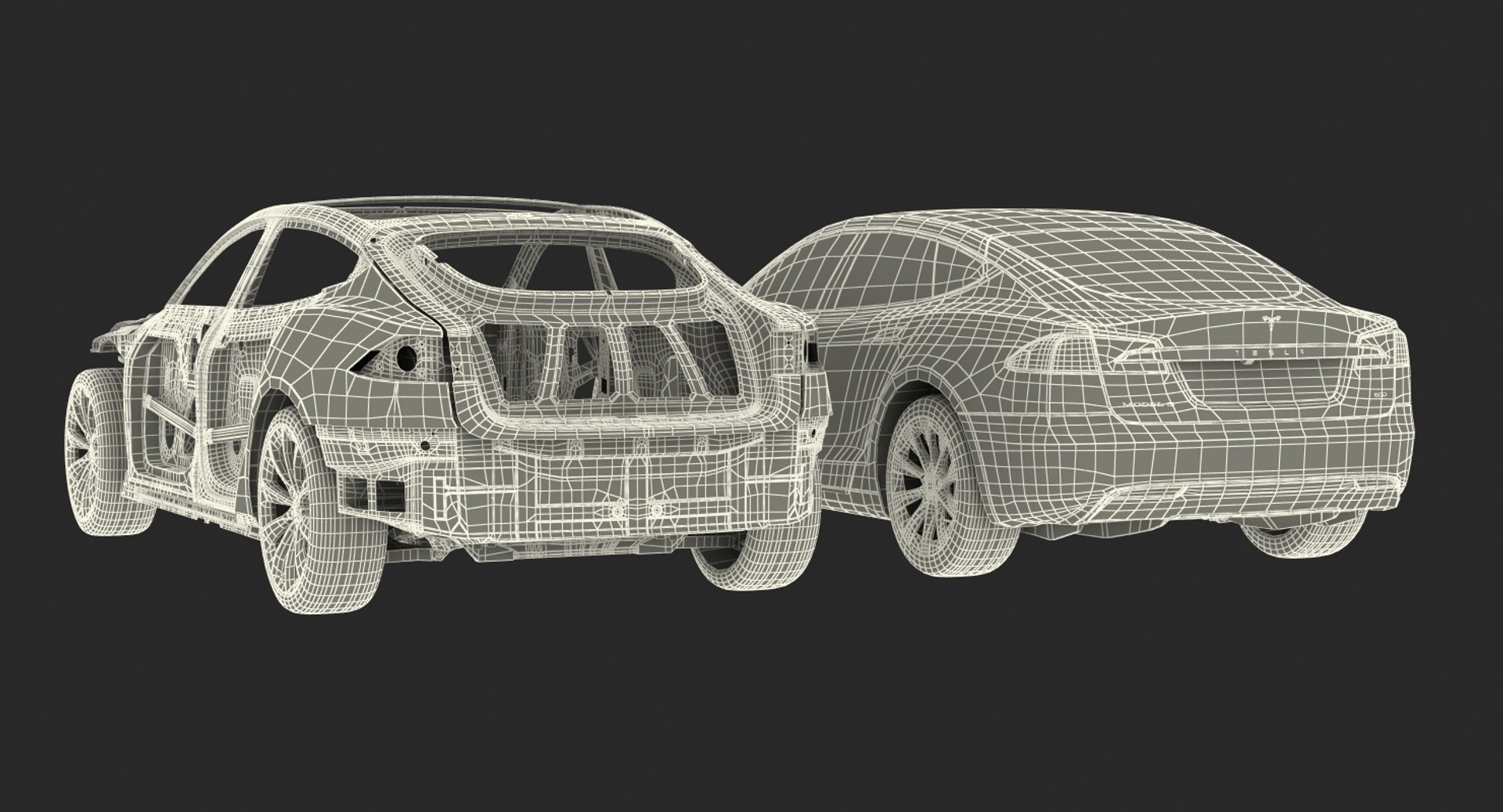 3D tesla s frame modeled - TurboSquid 1191572