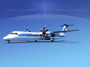 3d dhc-8-400 400 model