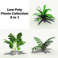 Low Poly Plants 3 in 1