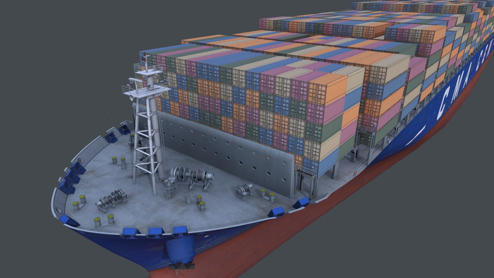 Container Ship Real-Time 3D Model - TurboSquid 2288713