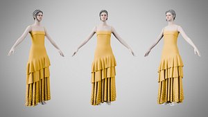 Dress 39 Amber 3D model